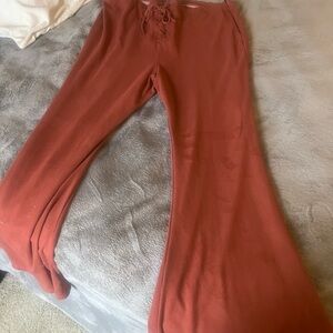 Forever 21 Velvet Terracotta Trousers